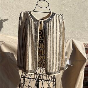 Forever 21 Cream Chiffon Jacket